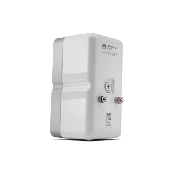 Cambridge Audio Minx Min 22 sferinė BMR palydovinė kolonėlė su woofriu (vnt.), juoda/balta