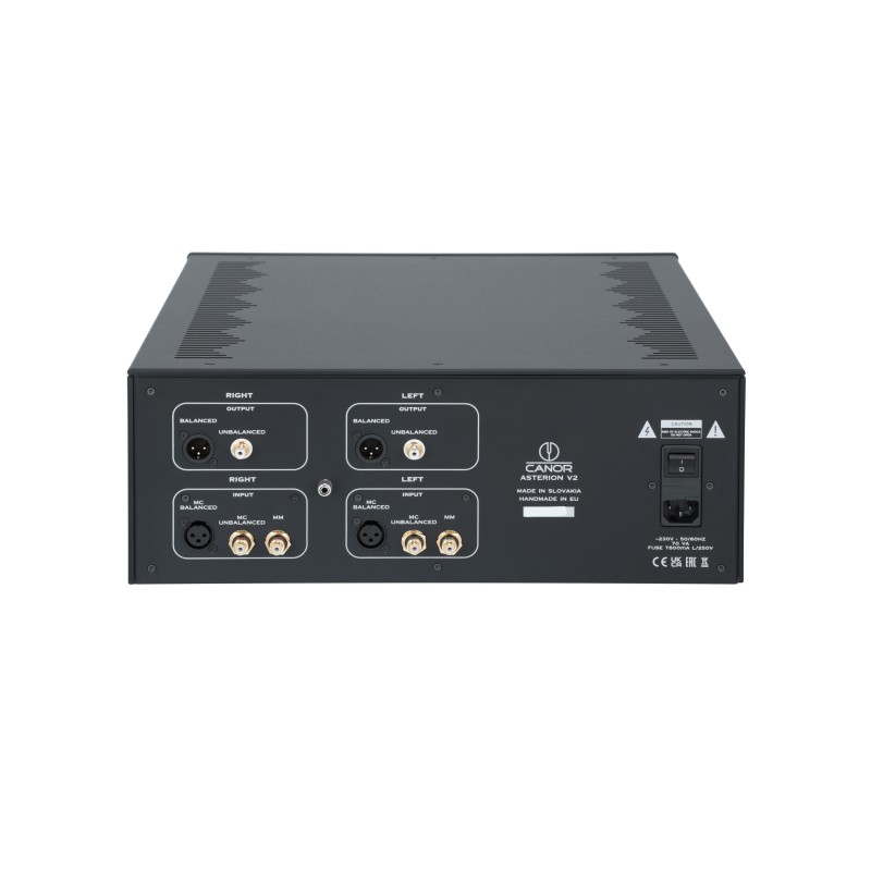 Canor Asterion V2 pradinis patefono lempinis stiprintuvas MM/MC su RCA/XLR