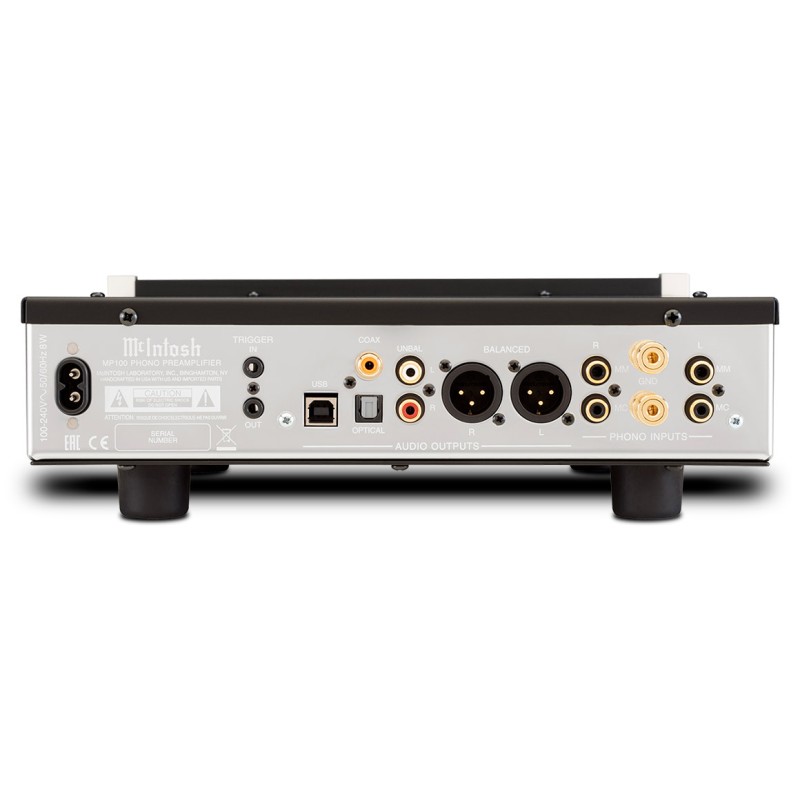 McIntosh MP100 patefono pradinis stiprintuvas su DAC, balansinė XLR įšvestis.