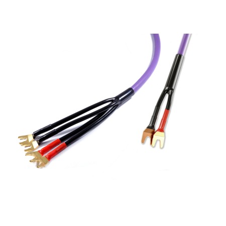 Melodika Purple Rain MDBW415 Bi-wiring kolonėlių kabelių komplektas 2x1,5mm²+2x4mm² su Banan tipo kištukais (nuo 1,5m)