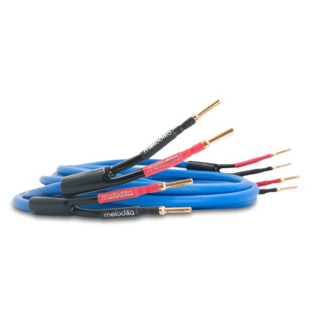 Melodika Sky Blue SBSC40 kolonėlių kabelių komplektas 2x4mm² su Banan kištukais (Solid Grip, NEW) (nuo 1,5m)