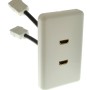 Melodika Black & White BWG2HD 2xHDMI sienelinė plokštė su 3D palaikymu (Decora Standard)