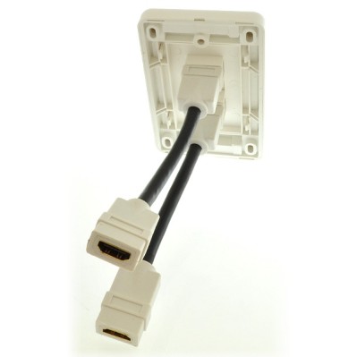 Melodika Black & White BWG2HD 2xHDMI sienelinė plokštė su 3D palaikymu (Decora Standard)
