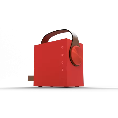 Morel Biggie belaidė garso kolonėlė su akumuliatoriumi ir Bluetooth, Ruby Red