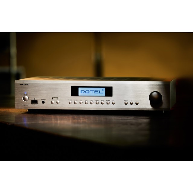Rotel A-14 MkII stereo integruotas stiprintuvas su Bluetooth, USB, Phono