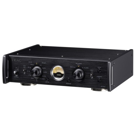 Teac PE-505 pradinis patefono stiprintuvas, juodas