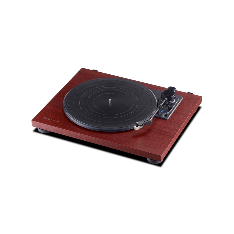 Teac TN-180BT-A3 Bluetooth patefonas su Audio Technica galvute, vyšnios spalvos