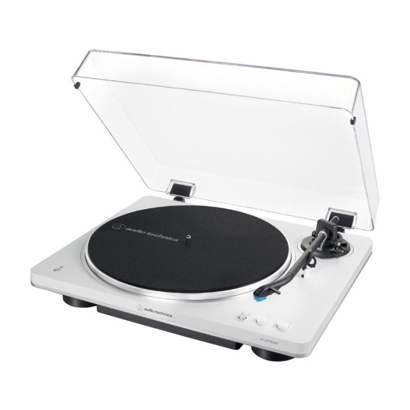 Audio-Technica AT-LP70XBT patefonas su diržine pavara ir Bluetooth balta sp.